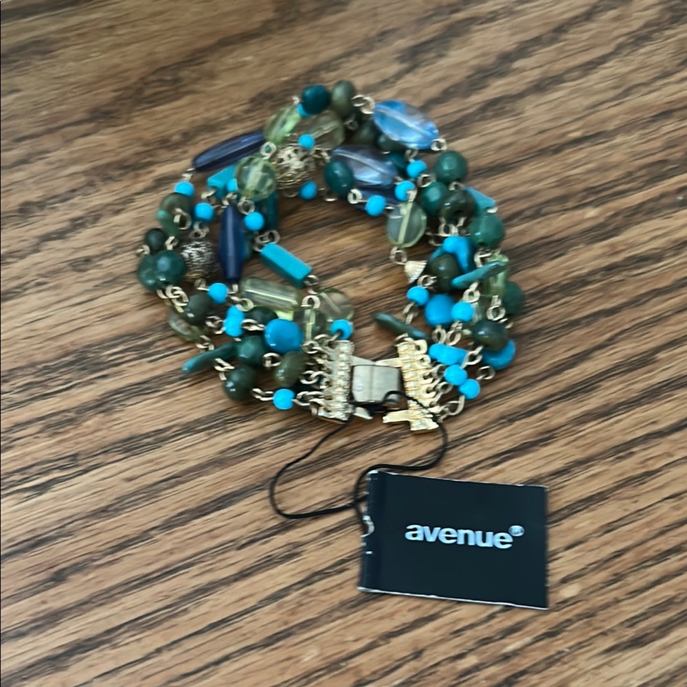 Avenue Blue and Green Multi-Strand Bracelet